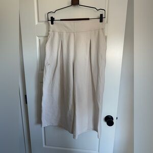 lululemon athletica Cream Wide Leg Pants (Waffle / Texture material)
